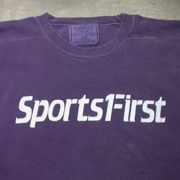 Vintage Santee HVYWT Sports First Crewneck Sweatshirt Faded Large - Picture 2 of 3
